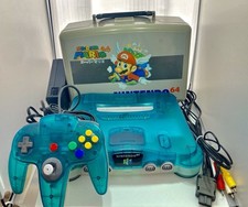 Console Nintendo 64 azul claro com controle e caixa Super Mario testada comprar usado  Enviando para Brazil