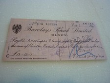 Barclays bank cheque for sale  WELLINGBOROUGH