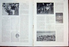 Estampa vintage antiga original Mao África Chade Sultan Montmartre francês 1932 20º comprar usado  Enviando para Brazil