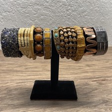 Usado, Lote Vintage de 10 Pulseiras de Plástico de Madeira Joias Hereditárias Encontre KG comprar usado Usado, Lote Vintage de 10 Pulseiras de Plástico de Madeira Joias Hereditárias Encontre KG comprar usado  Enviando para Brazil