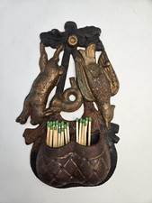 Usado, Suporte de parede vintage preto ferro fundido suporte de fósforo design de caça decoração de lareira comprar usado  Enviando para Brazil