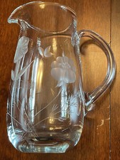 Glass pitcher etched for sale  Bristol