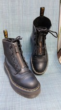 Botas plataforma femininas Dr. Martens Sinclair couro Nappa moído preto EUA 9 UE 41, usado comprar usado  Enviando para Brazil