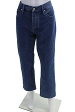Calça jeans feminina Calvin Klein cintura alta perna reta azul algodão tamanho 31X30 comprar usado  Enviando para Brazil