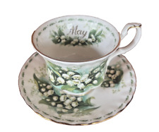 ROYAL ALBERT-Copo e pires tamanho completo-Lily Of The Valle/MAIO-c 1970-Inglaterra comprar usado  Enviando para Brazil