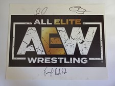 Foto assinada por Fuego Del Sol, Marko Stunt, Joey Janela 8,5" x 11" - AEW comprar usado  Enviando para Brazil