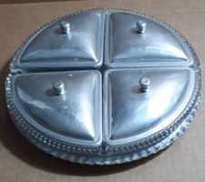 Servidor de condimento vintage de alumínio e vidro 4 compartimentos comprar usado  Enviando para Brazil