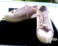Pink satin espadrille for sale  West Orange