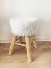 Pouf rond fourrure d'occasion  Baisieux