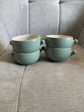 Vintage Denby Kamionkowe Dwór Zielone Miski na zupę X 4 na sprzedaż  Wysyłka do Poland