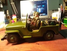 Jeep de metal antigo (década de 1960) 11" longo com tripulação - Feito no Japão comprar usado  Enviando para Brazil