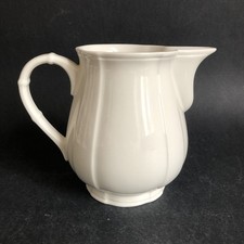 Villeroy & Boch Manoir 1 kufel (duży rozmiar) Dzbanek na mleko Off-White Ridged Porcelana na sprzedaż  Wysyłka do Poland