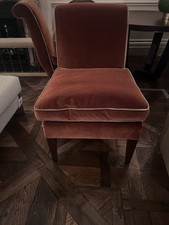 Velvet arm chair for sale  LONDON
