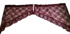 Burgundy lace valance for sale  North Myrtle Beach