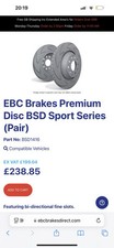 Ebc bsd1416 310mm for sale  DUNMOW