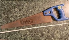 Serra manual vintage Globemaster modelo 5938 - 16" com cabo de plástico azul - Boa comprar usado  Enviando para Brazil