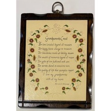 Vintage grandparents creed for sale  Waller