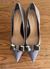 Sapatos de Salto Emporio Armani Couro Camurça Cinza Novo em Folha Tamanho 41 comprar usado  Enviando para Brazil