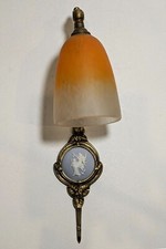 Abajur de parede Schneider Pate de Verre vidro, porcelana redonda — antigo comprar usado  Enviando para Brazil