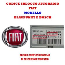 Codice sblocco autoradio usato  Massa