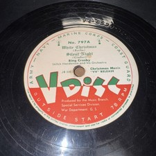 12” V Disc 78 RPM Bing Crosby - White Christmas Silent Night 797 V+ comprar usado 12” V Disc 78 RPM Bing Crosby - White Christmas Silent Night 797 V+ comprar usado  Enviando para Brazil