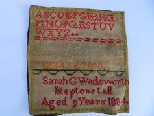 Antique sampler sarah for sale  LEIGHTON BUZZARD