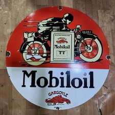 Mobiloil porcelain enamel d'occasion  Expédié en Belgium