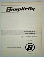 Simplicity 298 grader for sale  Elizabeth