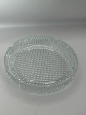 Cenicero, base vintage de vidrio corte diamante segunda mano  Embacar hacia Mexico