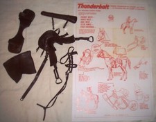 Conjunto completo MARROM Horse Tack & Manual Marx Johnny West Thunderbolt Saddle Cobra comprar usado  Enviando para Brazil