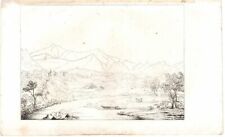 Stampa antica fiume usato  Lecco