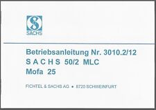 Betriebsanleitung sachs mlc gebraucht kaufen  Freiamt