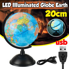 Globo de luz LED 20CM mapa rotativo Terra com suporte brinquedo geográfico infantil, usado comprar usado  Enviando para Brazil