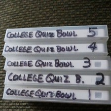 Classic Radio Programming College Quiz Bowl 5 cassette tapes played1x&stored, usado comprar usado Classic Radio Programming College Quiz Bowl 5 cassette tapes played1x&stored, usado comprar usado  Enviando para Brazil