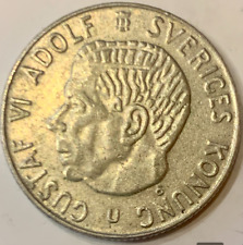 Moeda de prata rara 1966 Suécia 1 coroa - Um colecionável Regal do rei Gustavo VI comprar usado  Enviando para Brazil