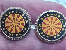 Dartboard cufflinks vintage for sale  BIRMINGHAM