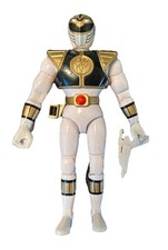 Boneco de ação vintage 1993 Bandai White Mighty Morphin Power Rangers 8" arma MMPR, usado comprar usado  Enviando para Brazil