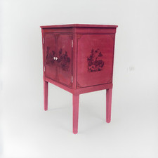 Red burgundy chinoiserie for sale  LONDON