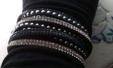 Stoff armband strasssteinchen gebraucht kaufen  Nauen
