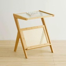 Tavolino vetro rattan usato  Chivasso