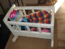 Altes puppenbett weiß gebraucht kaufen  Attenkirchen