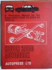 Rover 2000 owners for sale  TONYPANDY