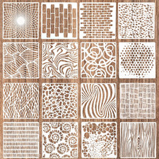 16pcs reusable stencils d'occasion  Expédié en France