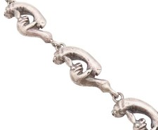 Pulseira vintage de prata esterlina 925 tom escuro natação gaivota marinha BT11028 comprar usado  Enviando para Brazil