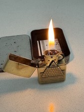 Brass zippo carpe for sale  OLNEY