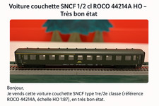 Roco voiture uic d'occasion  Versailles