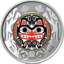 2020 Canada Bill Reid's birth - Haida Art $2 COLOURED Toonie -- from roll na sprzedaż  Wysyłka do Poland