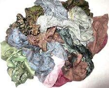 LOTE BBI SEDA PURA Tela Vintage Sari REMANENTE 100 GRAMOS COLORES CLAROS OPACOS segunda mano  Embacar hacia Mexico