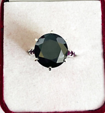 12CT Diamante Negro Anillo Alrededor con Rosa Piedras AAA Certificado! Bodas De comprar usado  Enviando para Brazil