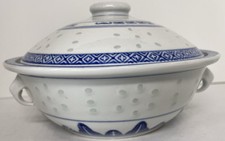 Sopa de porcelana padrão olho arroz azul tureen com tampa , usado comprar usado  Enviando para Brazil